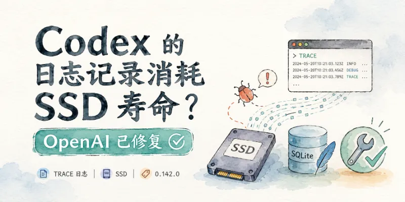 Codex 的日志记录消耗 SSD 寿命？OpenAI 已修复