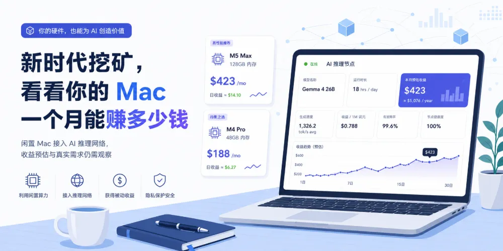 新时代挖矿：看看你的 Mac 一个月能赚多少钱（基于 Darkbloom.dev）