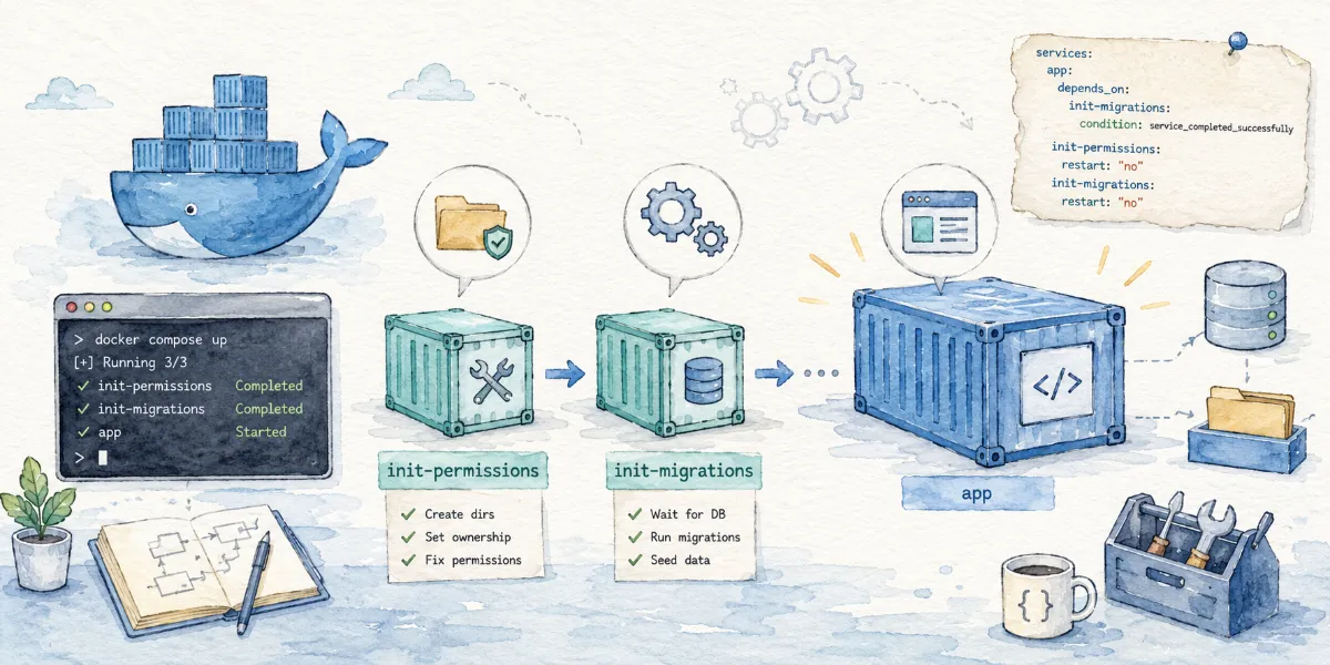 Docker Compose 新增 Init Containers：终于不用再写一堆一次性初始化服务了