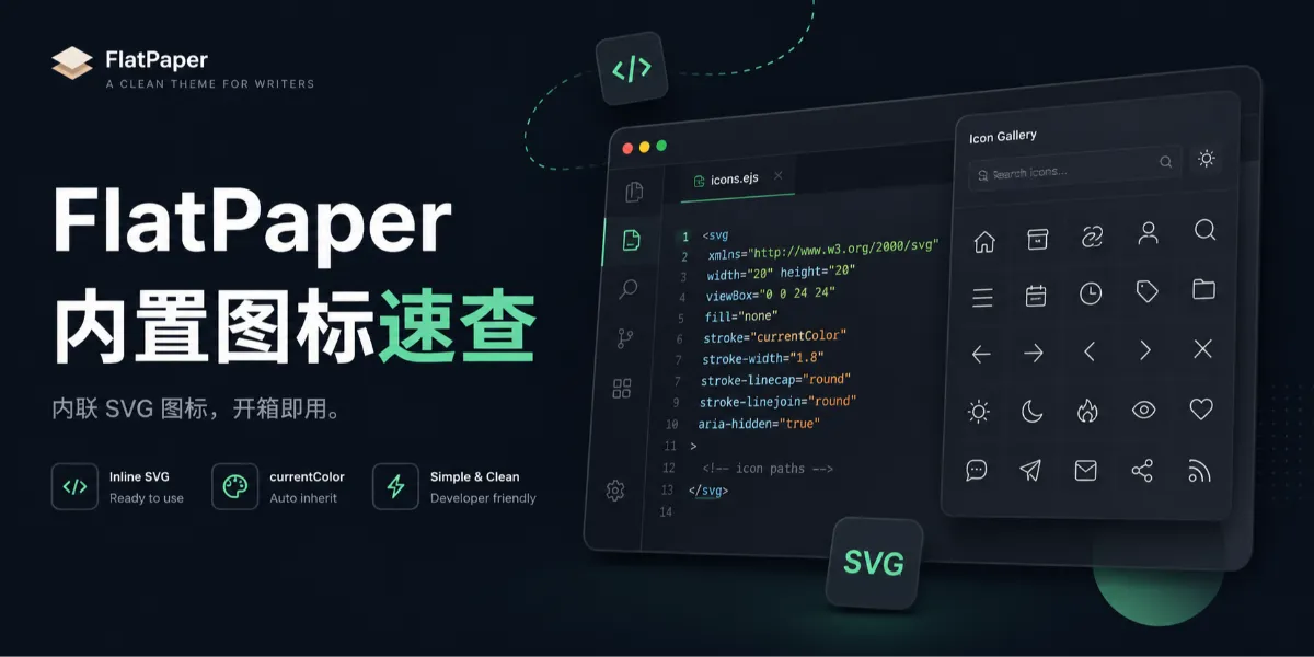 FlatPaper 内置图标速查
